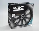 WRC Wieldoppen 14" - zwart/zilver 4 stuks