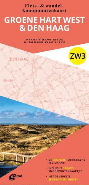 Fiets en wandelknooppuntenkaart ZW3 Groene Hart west & Den Haag