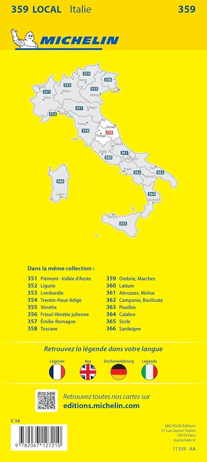 Wegenkaart Local 359 Umbria - Marche