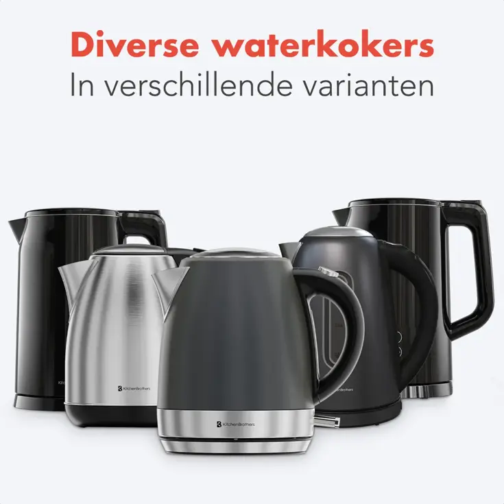 Waterkoker – 1L – Titanium Grijs/RVS