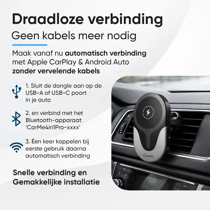 4-in-1 CarPlay & Android Auto Dongle