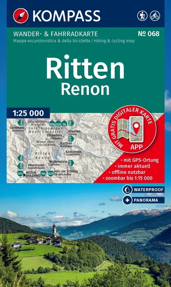 Wandelkaart WK068 Ritten - Renon