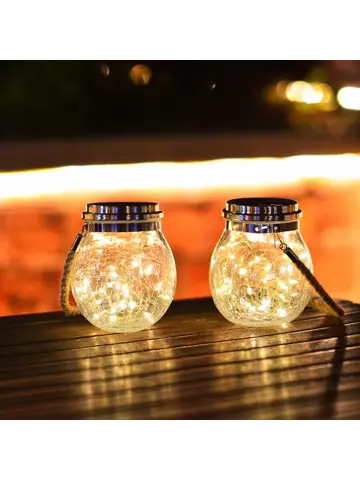 RexTech Solar hanglamp Betsy - Glazen bol