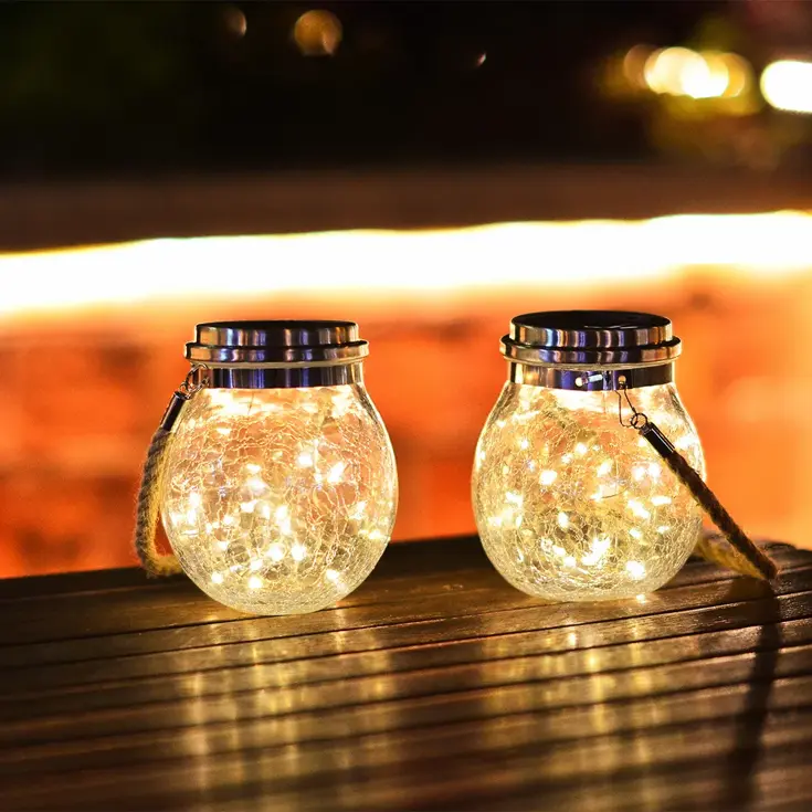 RexTech Solar hanglamp Betsy - Glazen bol