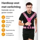 R2B Hardloopvest oplaadbaar - Roze