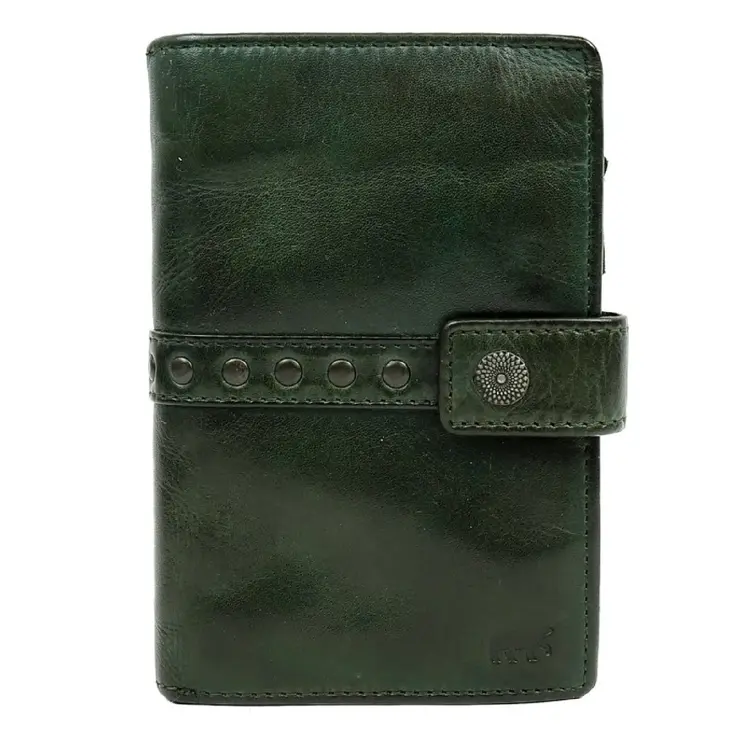 Sanne - Portemonnee - Leer - Overslag - Studs