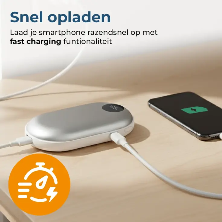 Handwarmer Powerbank Instelbare Temperatuur