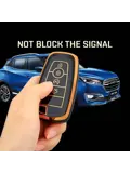 TPU Sleutelhoesje voor Ford goud B4