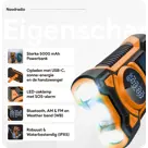 Noodradio met solar dynamo Bluetooth en powerbank