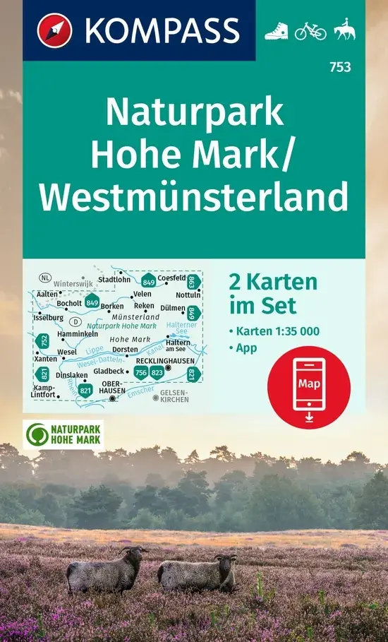 Wandelkaart WK753 Naturpark Hohe Mark