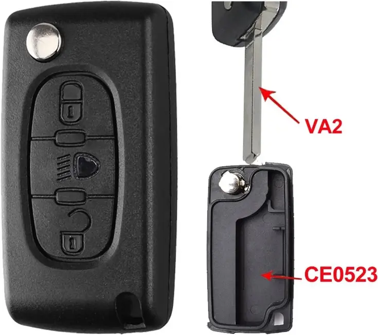 Sleutelbehuizing voor Citroen/Peugeot/Fiat