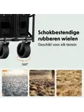 Bolderkar – Tot 120KG – 90L – Zwart