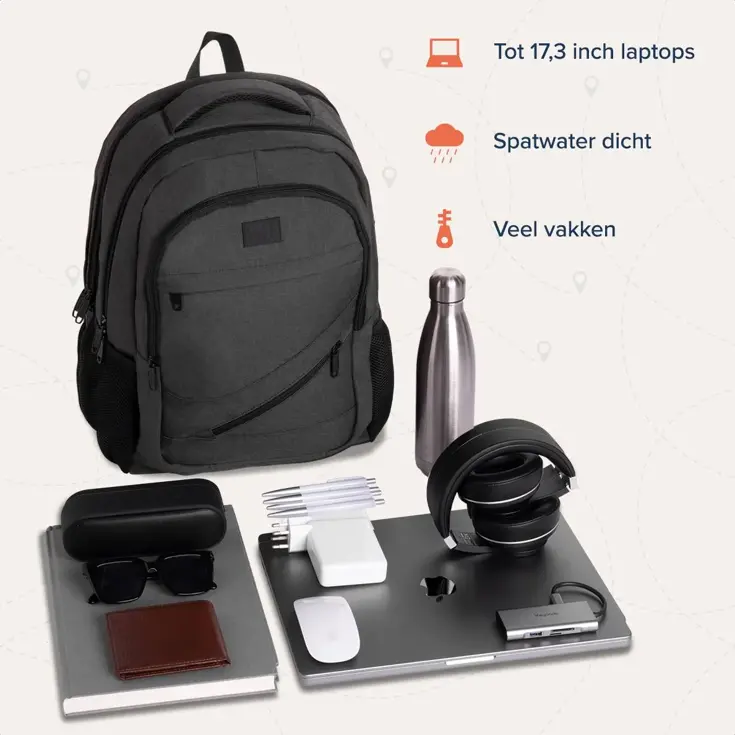 TRVLMORE Rugtas - 36L - 17 Inch