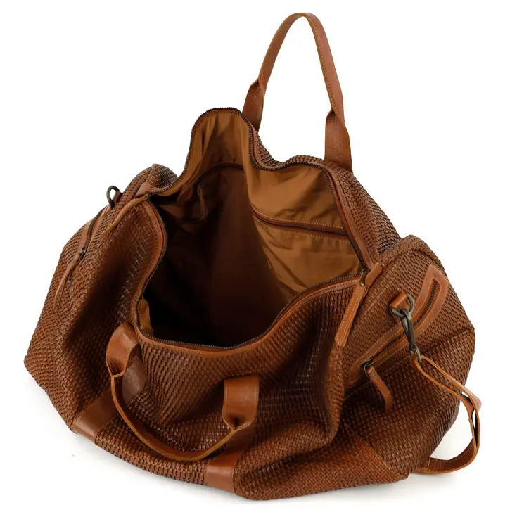 Vesper - Reistas - 40l - Gevlochten leer