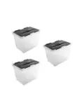 Onyx opbergbox transparant 15L- 3 delig