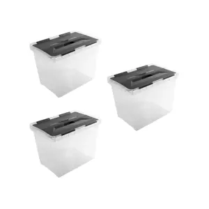 Onyx opbergbox transparant 15L- 3 delig