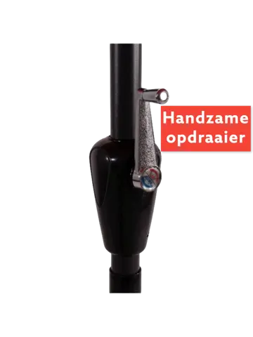 Parasol Taupe Ø3m Met Voet En Hoes