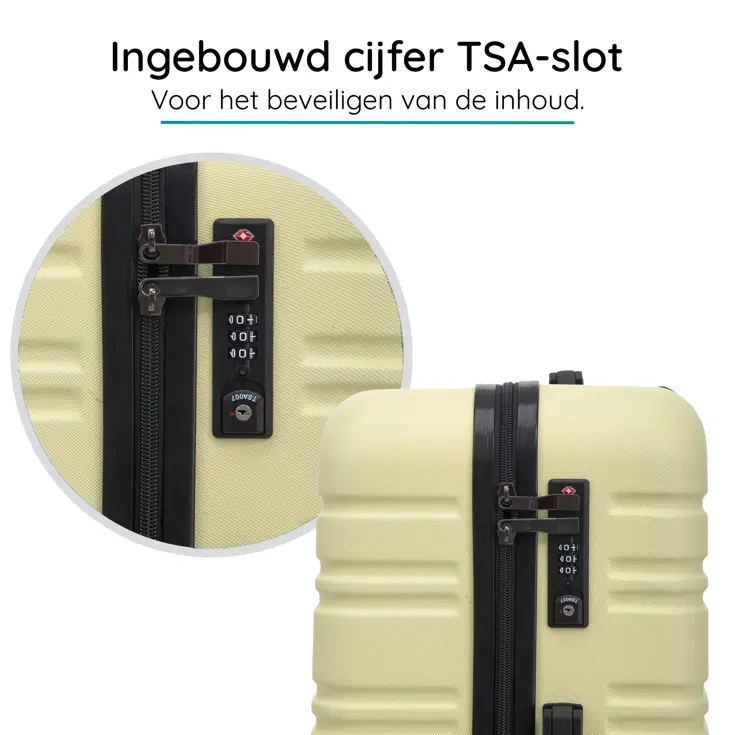 Reiskoffer M ABS 74L met TSA-slot en 360° wielen