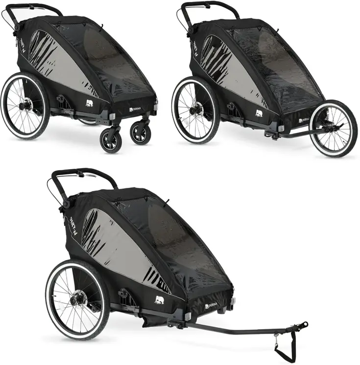 Luxe Fietskar V2 - 3-in-1 - Hardloopkinderwagen