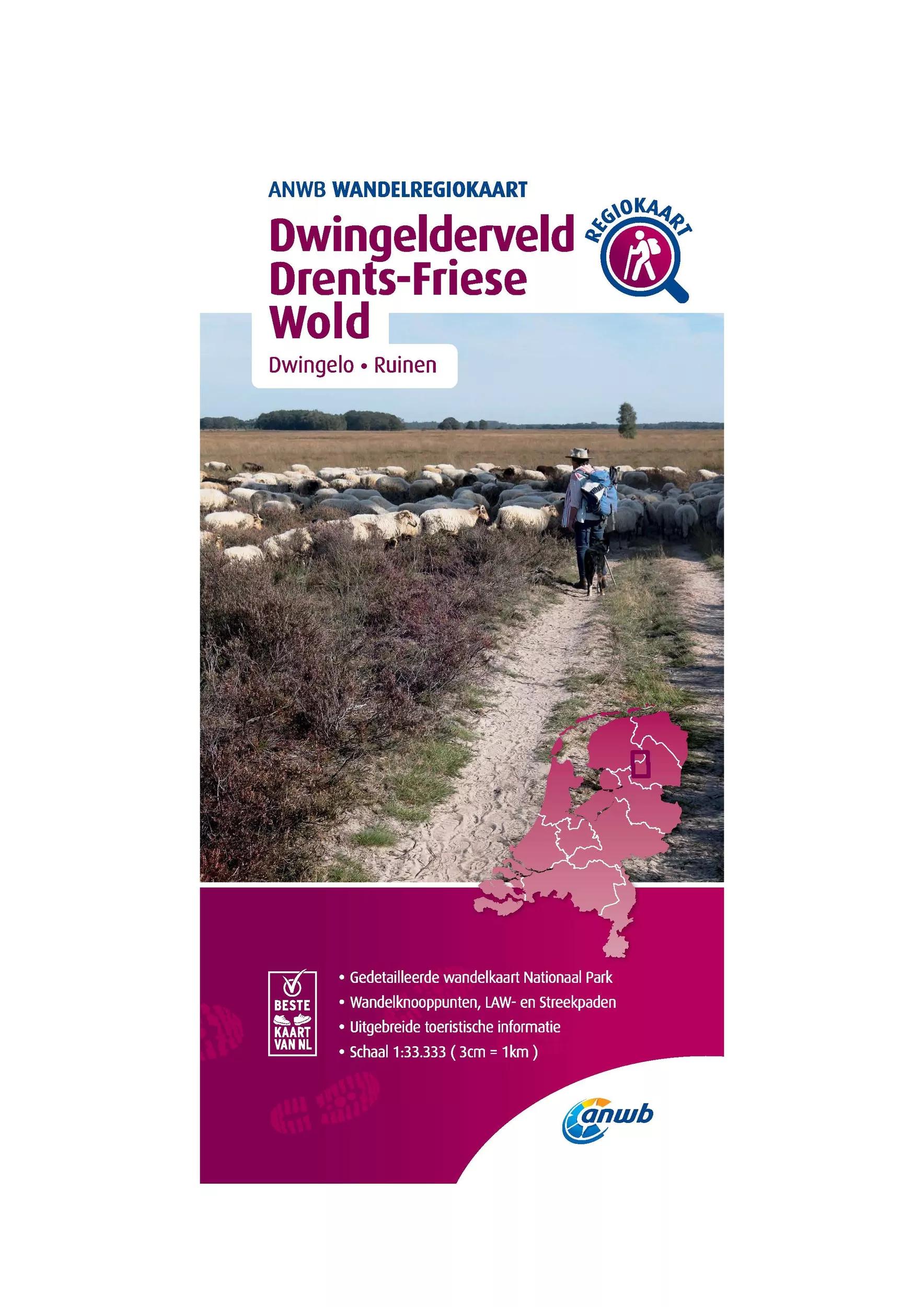 ANWB  Wandelkaart Dwingelderveld  Drents Friese Wold main product image