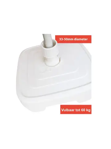 CUHOC Parasol Grijs Ø3m + grote Voet en hoes