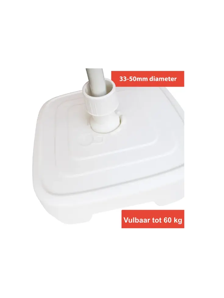 CUHOC Parasol Grijs Ø3m + grote Voet en hoes