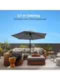 Parasol – 270 cm – Donkergrijs