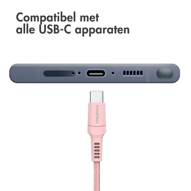 imoshion Gevlochten USB-C naar USB-C kabel