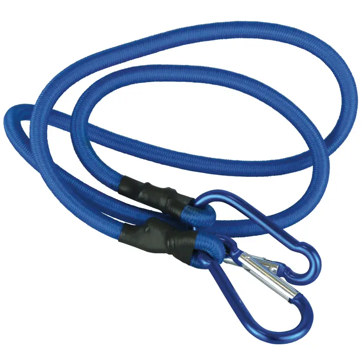 Enkele blauwe bagagebinder 100cm met haken