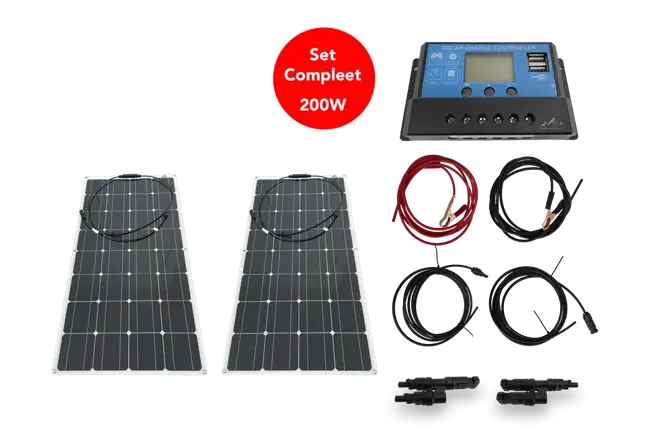 Bergproducts 200 watt flexibel zonnepaneelset