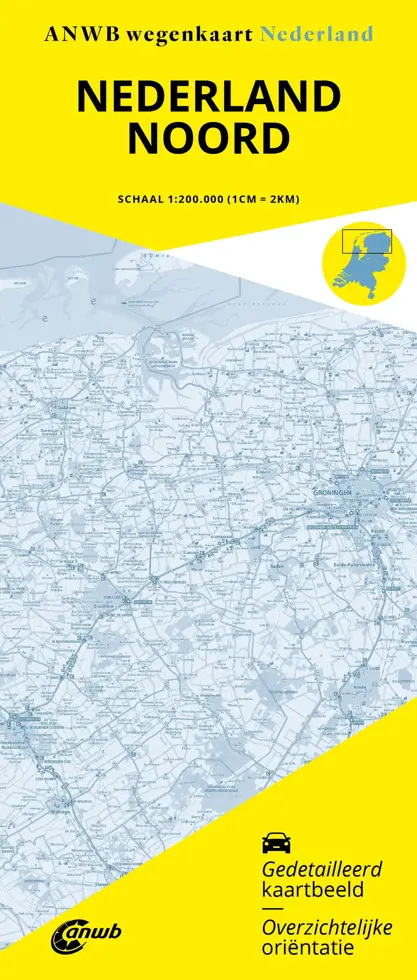 ANWB Wegenkaart Nederland Noord