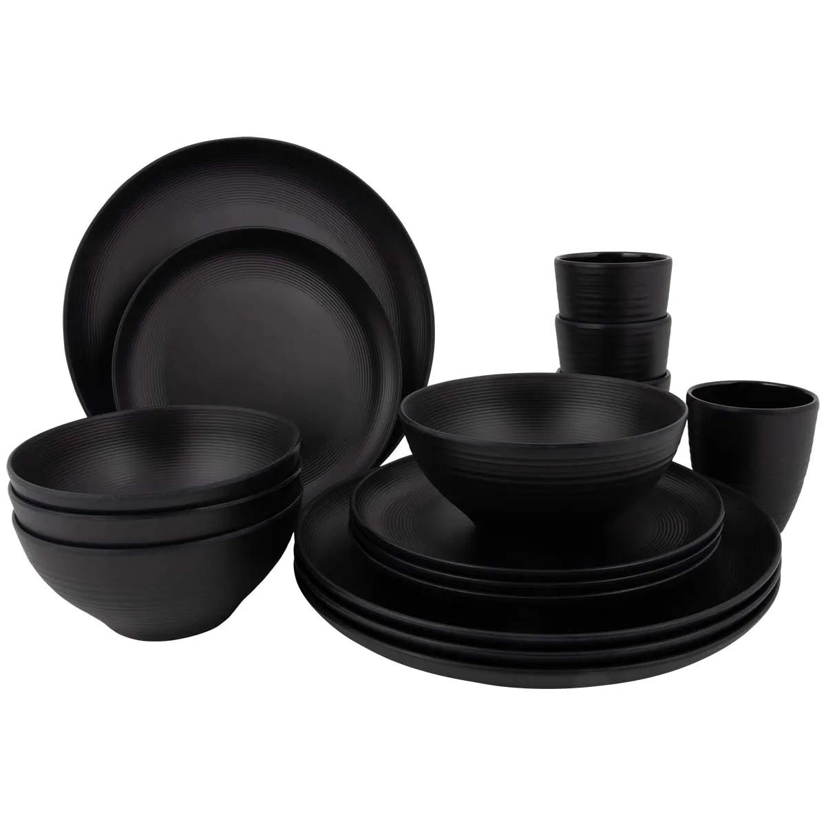Bo-camp  Servies Orville 16 Stuks  Zwart main product image