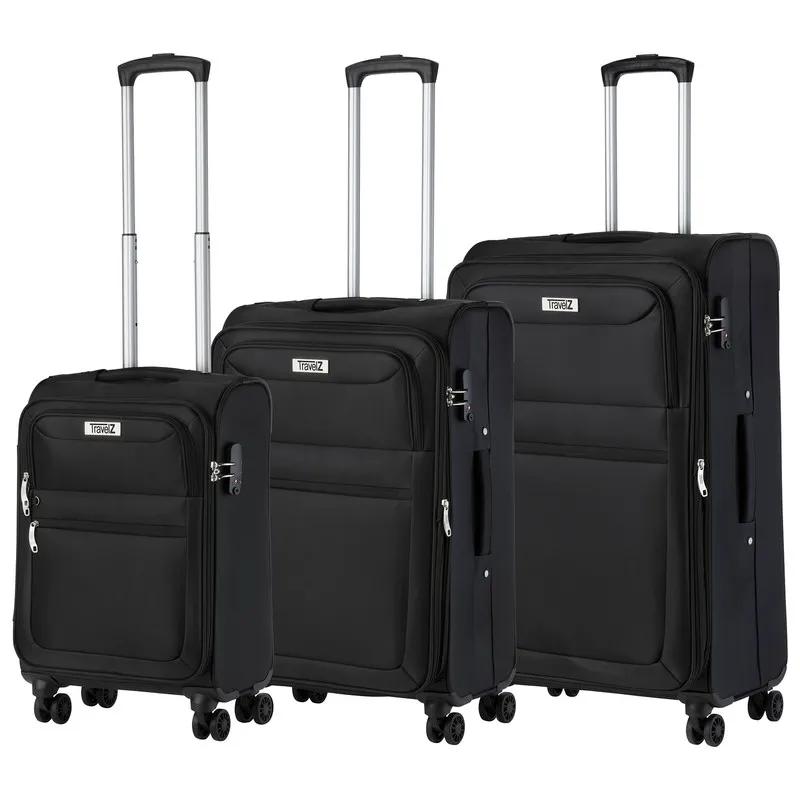Travelz  Softspinner Kofferset 3-dlg  Zwart