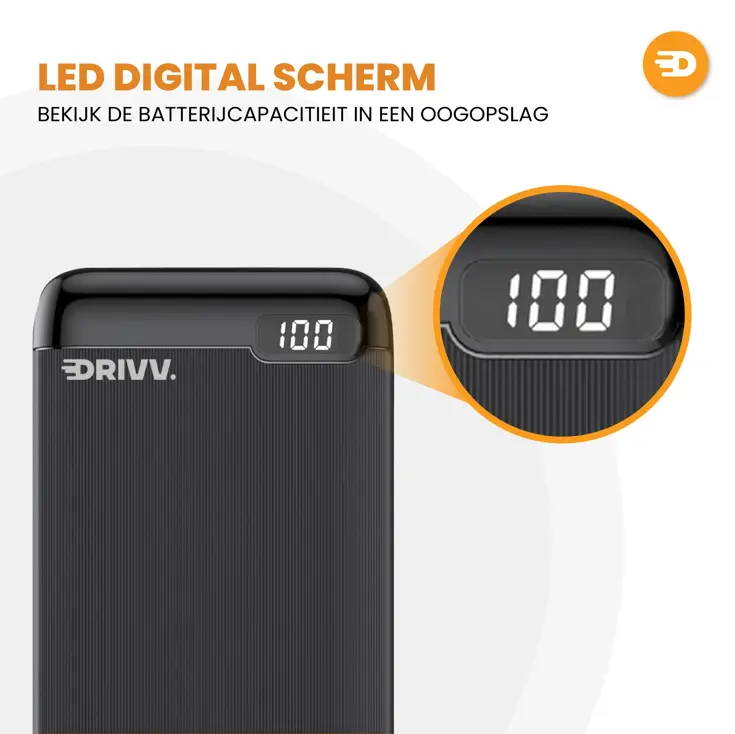 Powerbank 20000 mAh - LED Display - 22.5W QC