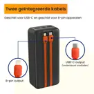 Powerbank 30000 mAh met Ingebouwde Kabels