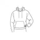 Infrarood verwarmde Hoodie Vrouw - Zwart