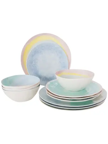 Pastel Servies Barfleur 12 Stuks