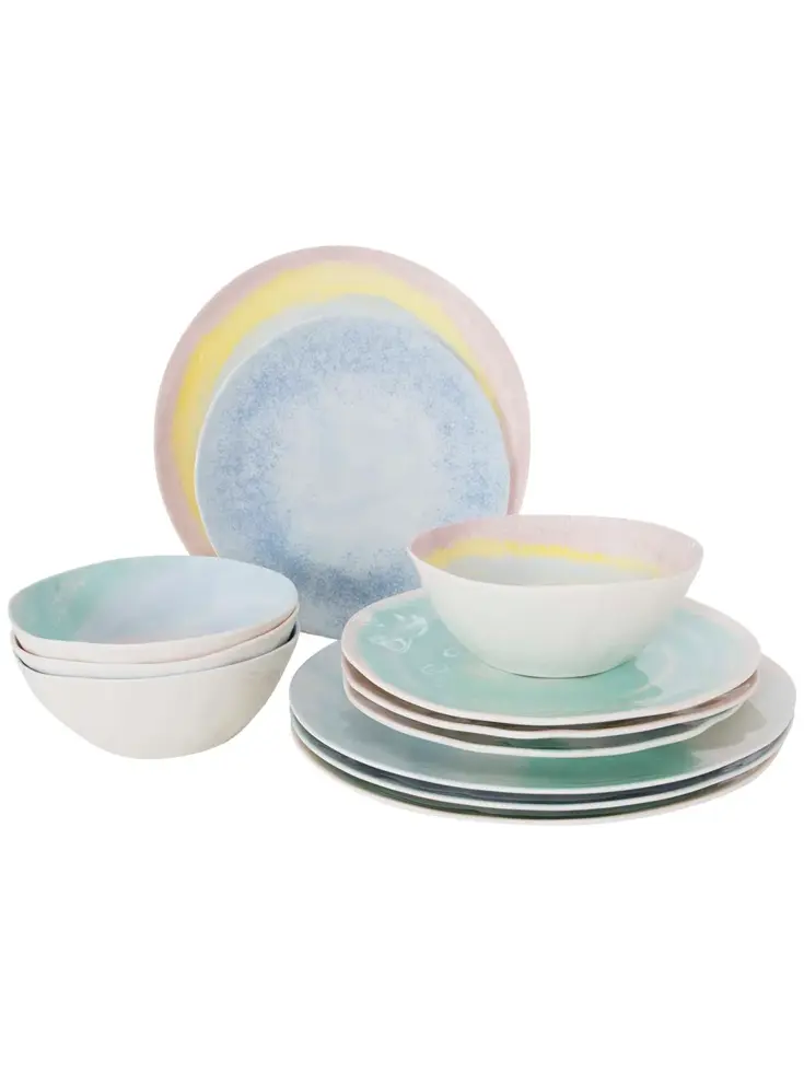 Pastel Servies Barfleur 12 Stuks