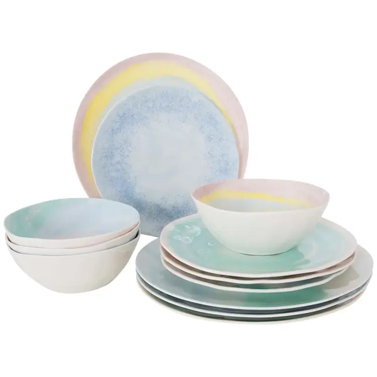 Pastel Servies Barfleur 12 Stuks