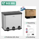 Avalo Prullenbak 3x20L - RVS