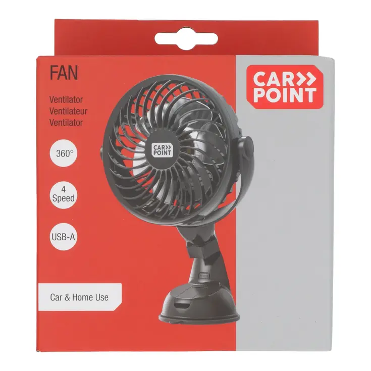 USB Ventilator met Zuignap 12cm voor Koeling