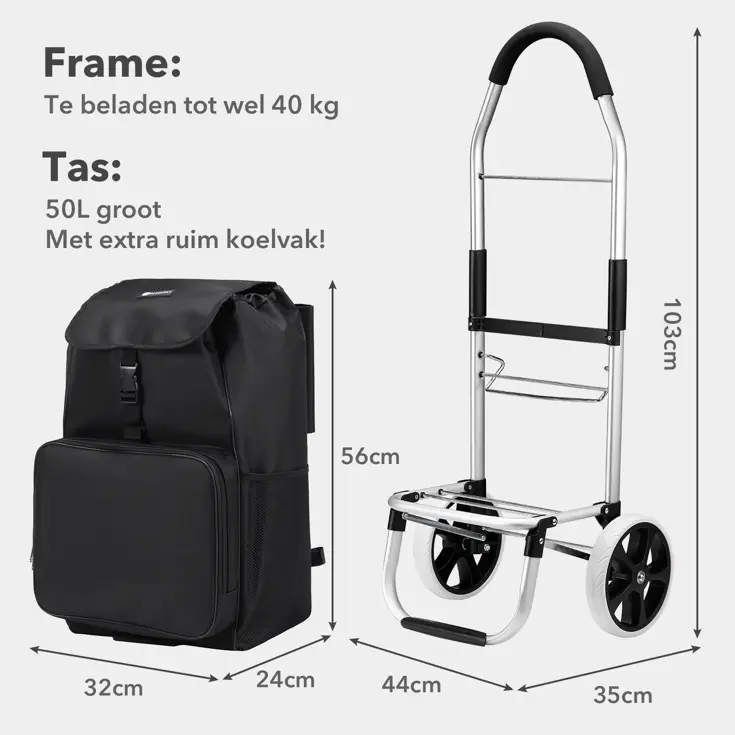 Boodschappentrolley 50L