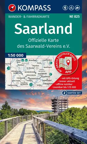 Wandelkaart WK825 Saarland