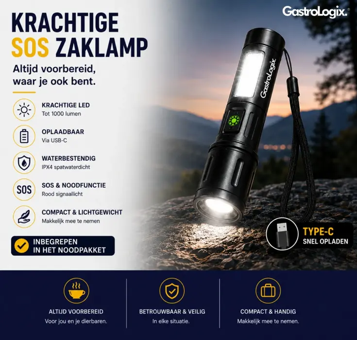 Noodpakket L met Powerbank-Noodradio-Waterfilter