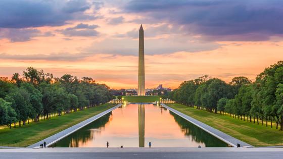 verenigde-staten_washington-dc_national-mall_monument_reflectie_zonsondergang_park_shutterstock