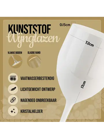 Camping wijnglazen – 4 stuks – onbreekbaar