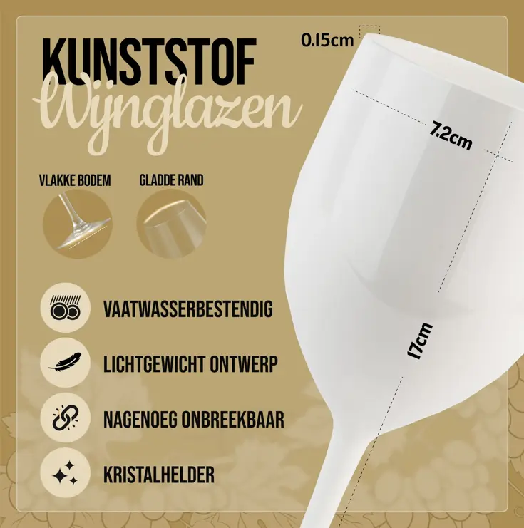 Camping wijnglazen – 4 stuks – onbreekbaar