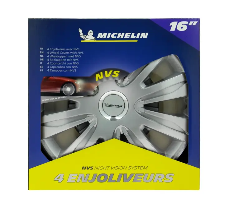 Wieldoppen - 16 inch - chroom - 4 stuks
