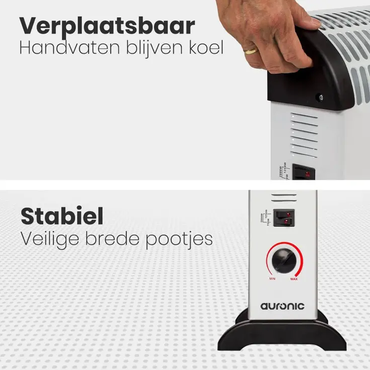 Convectorkachel – 2000W – Wit