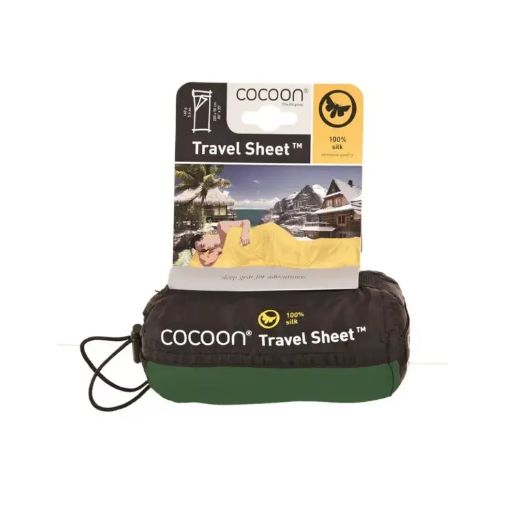 Cocoon Mummy Liner 100 % Zijde Dark Olive